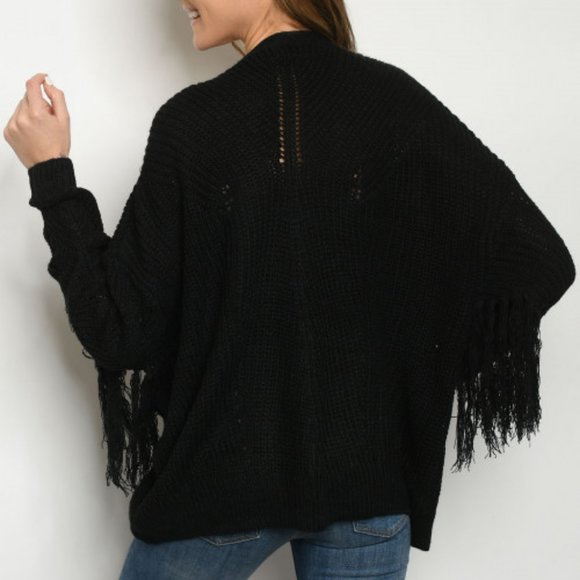 Black Fringe Cardigan - Picture 2 of 3